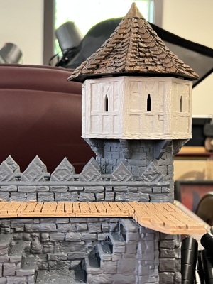 Corner Tower being Painted