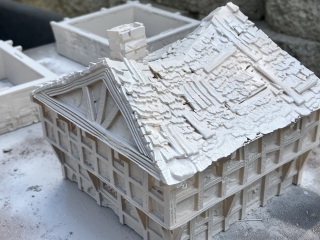 Painting a peasant hut